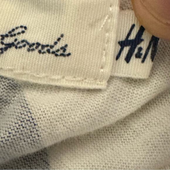 H&M L.O.G.G. navy blue maxi racer back shift beach dress cover size 12 b30 - Picture 2 of 6